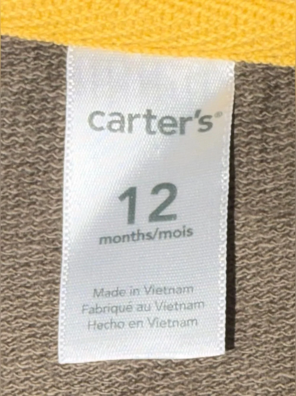 Carter’s - Camo Zip-Front One-Piece Outfit - Size 12 Months